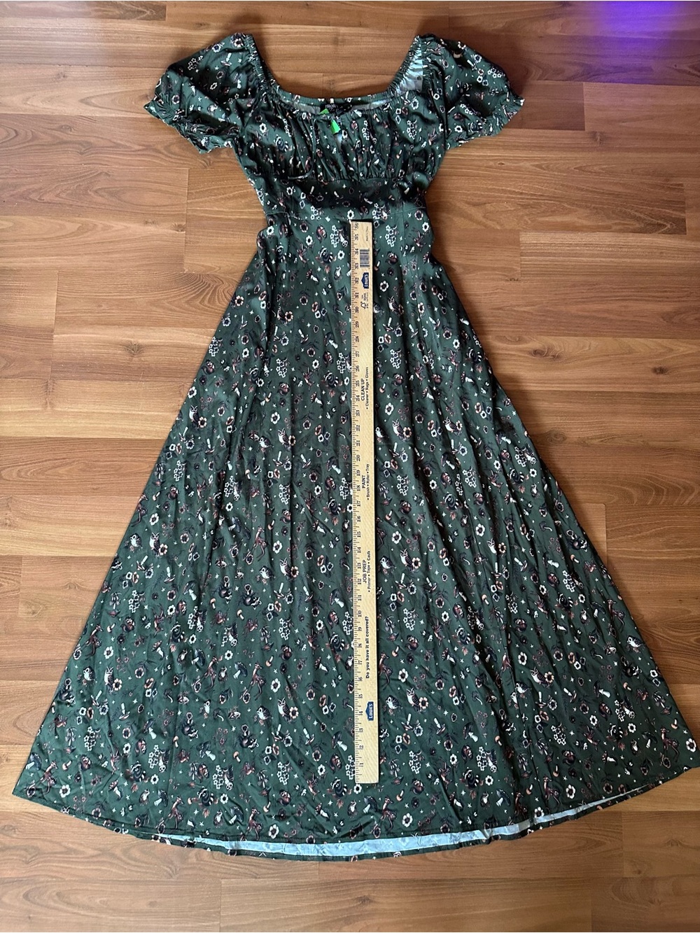 Hot Topic Green Thorn & Fable Woodland Creature Floral Maxi Dress - Picture 5 of 13